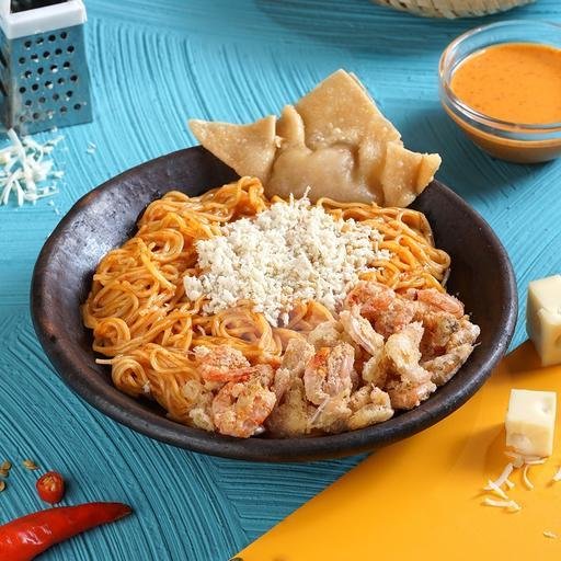 MIE BAKAR Keju Pedas menu Mie Bakar Kojo, Cipadung