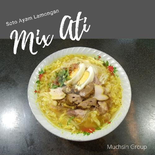 Soto Ayam Lamongan Mix Kulit menu Soto Ayam Lamongan Pak Muchsin, Prujakan