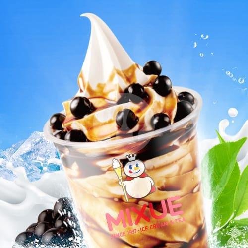 Mango Sundae menu Mixue, Warung Kondang