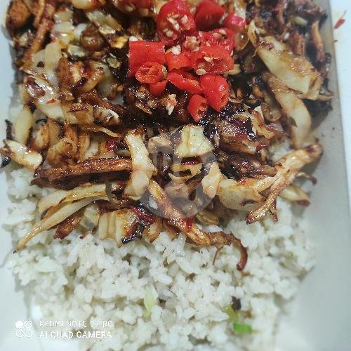 Ayam Penyet Rica+Kol Goreng menu Kedai Biru Abah Asep, Sukahaji