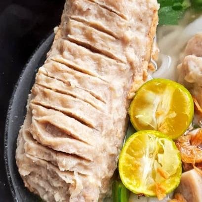 Es Selasih Lidah Buaya menu Bakso Gepeng Acun, Ruko Harapan Indah