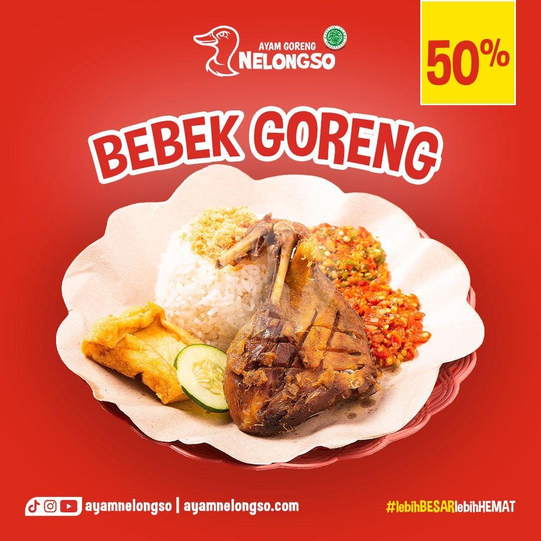 Bebek Bakar + Nasi menu Ayam Goreng Nelongso, Pakis