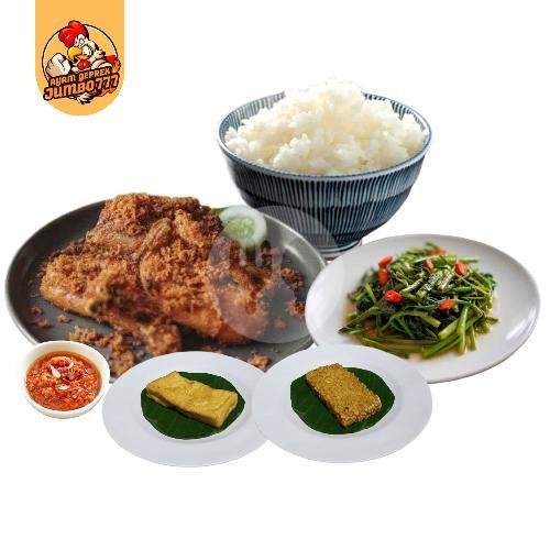 Paket Komplit Ayam Goreng menu Ayam Geprek Jumbo 777, Kopo Raya