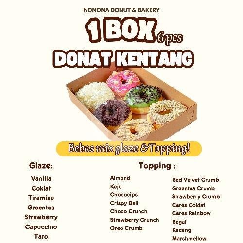 MEDIUM FUDGY BROWNIES menu NONONA Donut & Bakery, Pasa Gadang