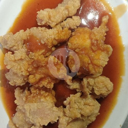 Ayam Saus Tiram+nasi menu Kedai Chacha Jatinangor