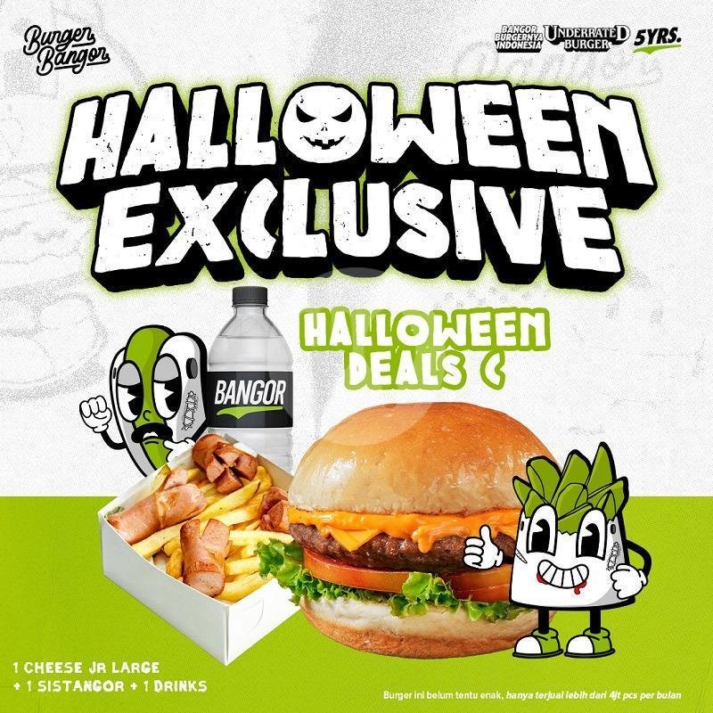 Halloween Junior menu Burger Bangor Express, Nglames Madiun