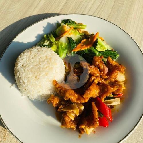 Nasi Capcay Ayam Rica Rica menu Mie Ayam Bangka M Yusuf, Nusa Indah Raya