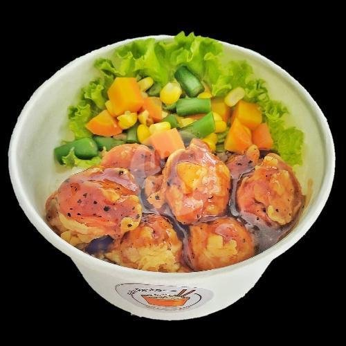Ricebowl Sosis Sambal Geprek menu Putu Resto Rice Bowl, Purbayan