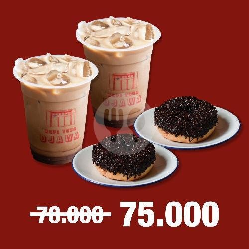Lebih Hemat! Es Kopi Awan + Donat Coklat menu Kopi Toko Djawa, Buahbatu