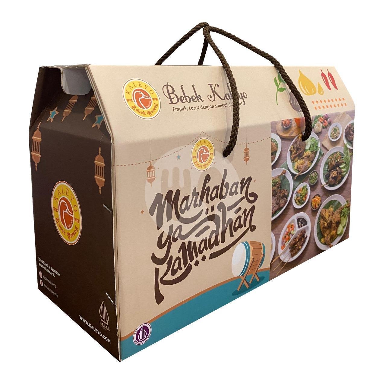 Hampers Ramadhan ukuran 4 Box menu Bebek Kaleyo Express, Grogol