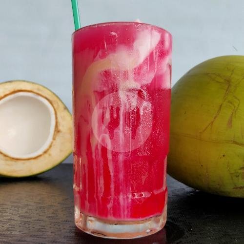 Es Kelapa Muda Madu + Susu menu Kelapa Rajo Mudo