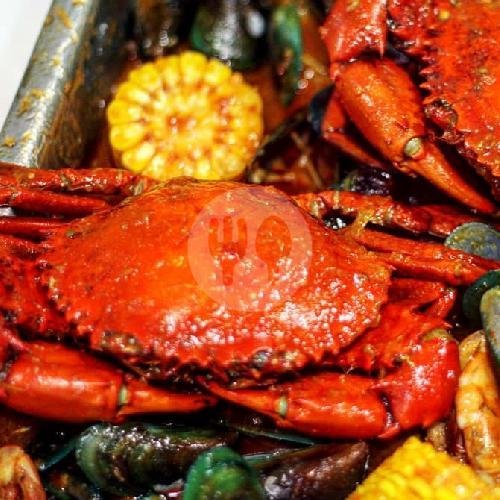 Kepiting 2ekor.Mix Kerang Simping menu Nyonya Krabs Seafood, Ngadiluwih