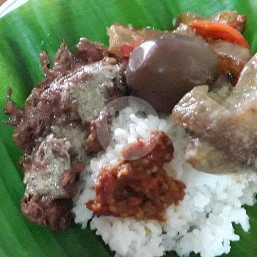 Nasi Putih menu Pecel Gudeg 'Bu Yuli', Manyar