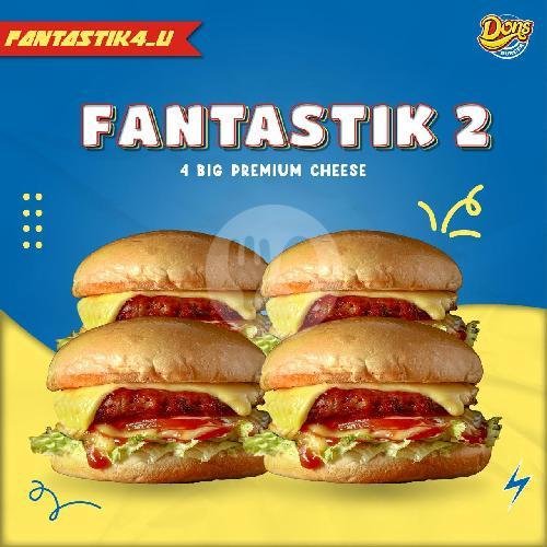 Fantastik 2 menu Dons Burger Cafe, Pusat Grosir Cililitan
