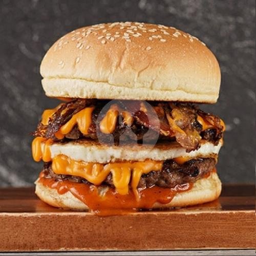 Slim Beef Burger menu Hits Burger, Pondok Bambu