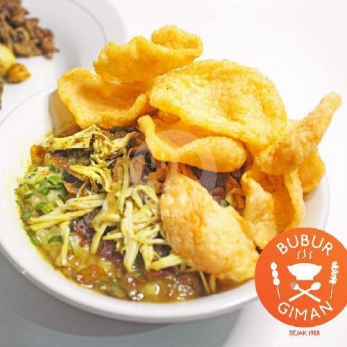 Bubur Polos menu Bubur Ayam Pak Giman, Klender