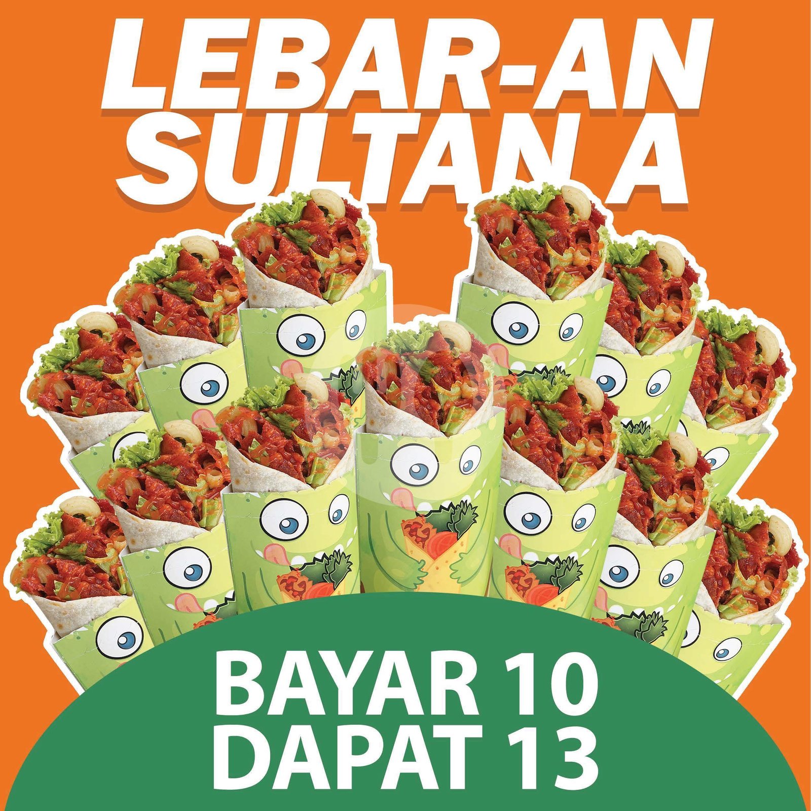 Sultan Lebaran B menu Kebab Monster, Condet