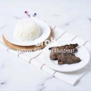 nasi box rendang menu Restoran Sederhana Masakan Padang, Setiabudhi