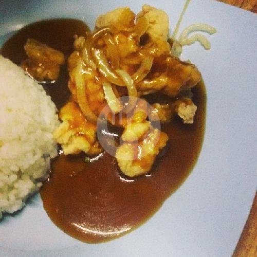Nasi Ayam Sambal Mangga menu Refresh Seafood, Depan Kecamatan