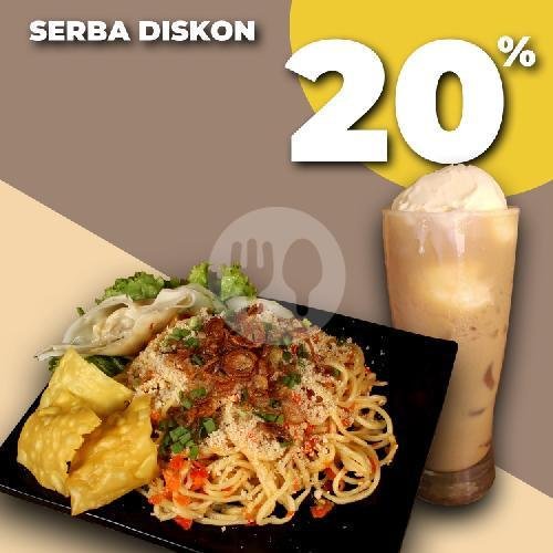 Pangmie Pedes + Float menu Es Duren dan Mie Pedes Pangmie Endhess, Gadang