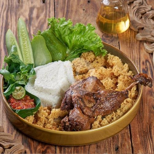Nasi Bebek Goreng Kremes Komplit menu Roemah Kraton, Tebet
