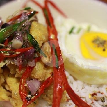 Spaghetti Aglio Olio Tuna Sambal Matah menu Cafe Titik Beku, Harapan Indah