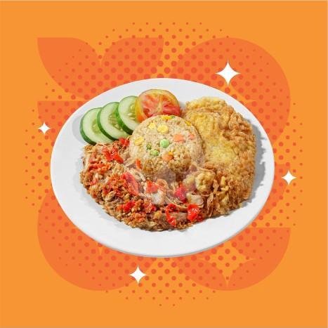 Nasi menu Ayam Geprek Hara Chicken Condongcatur, Depok