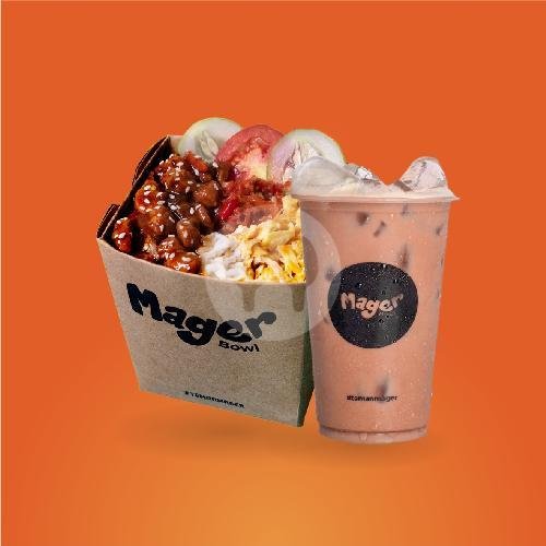 Cumi Oseng + Fresh Milk Original menu Mager Bowl, Hayam Wuruk