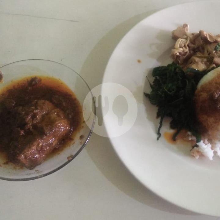 Nasi Rendang Limpa menu Masakan Padang & Sate Padang Ampera Minang Klasik, Kendalsari