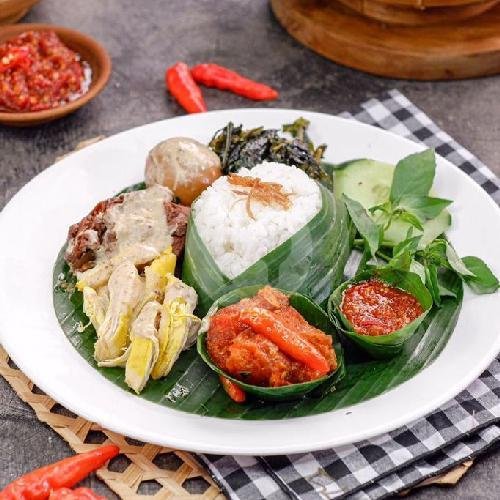 Nasi Soto Daging Solo menu Gudeg Bu Harman, Pepelegi