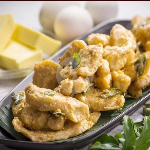 Chicken Salted Egg with Egg - Rice Bowl menu Liu Fu, Manyar Kertoarjo