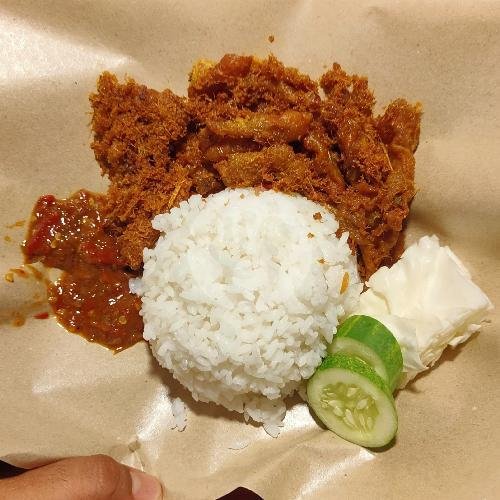 Nasi Hati Ampela + Sambal menu Biso Ngliwet Tenda