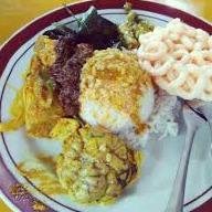 Nasi Rendang menu Masakan Padang Surya Indah, Sukolilo