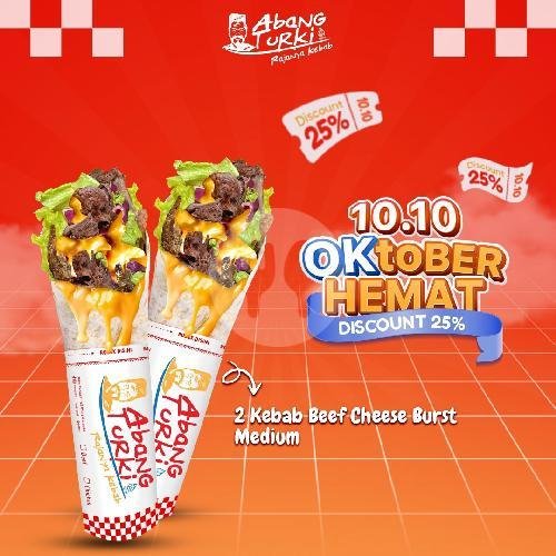 Kebab Beef Cheese Burst Medium - Gratis Kebab Chicken Medium menu Kebab Abang Turki, Sungai Sambas
