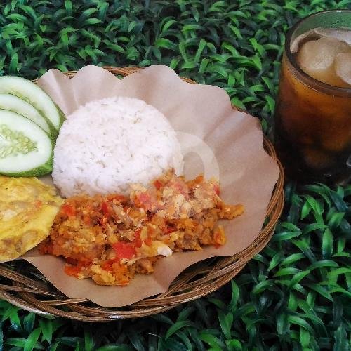 Paket Geprek 5 ( Indomie + Ayam Geprek + Telor + Es Teh ) menu Nge Geprek Sek, Lebak Jaya