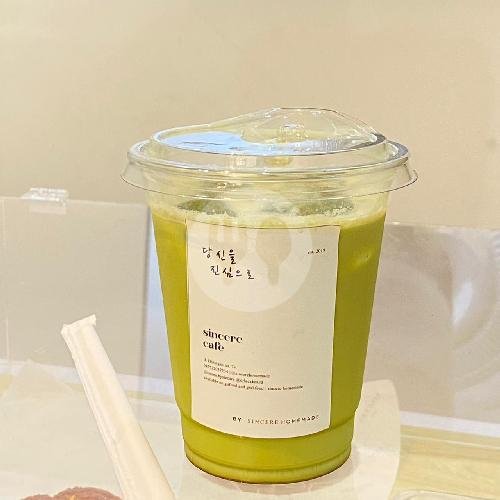 Iced Green Tea Latte menu Sincere Homemade, Kliningan