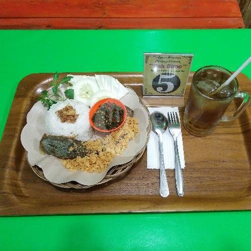 Nasi Ayam Kampung Kremes menu Ayam Kremes Pak Bimo, Serayu