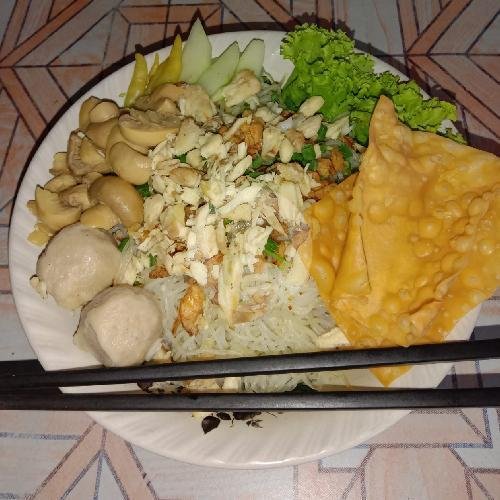 Paket 3 Mie Ayam Pangsit + 3 Es Teh menu Mie Pangsit Jakarta Pak Jiman, Tenggilis Raya