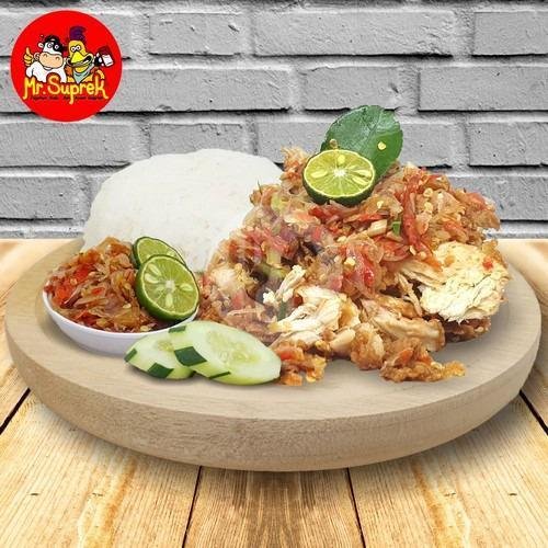 Ayam Geprek Terasi + Nasi menu Ayam Geprek Mr. Suprek, Manukan