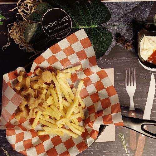 Fries x Sausages Large Size menu Spero Cafe, Cimahi