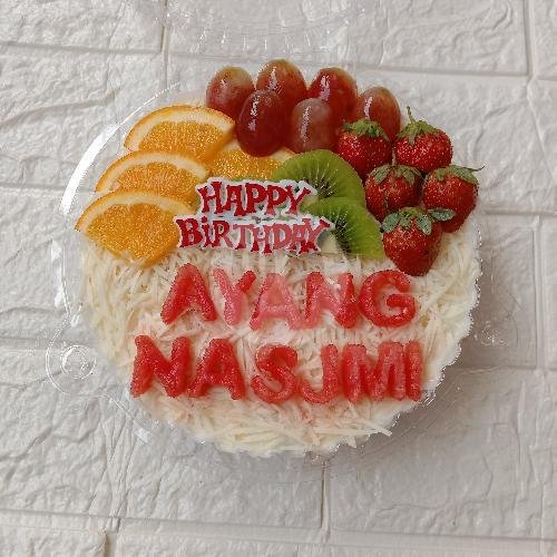 Birthday Large/besar menu Salad Buah Rika, Raya Cibeuti