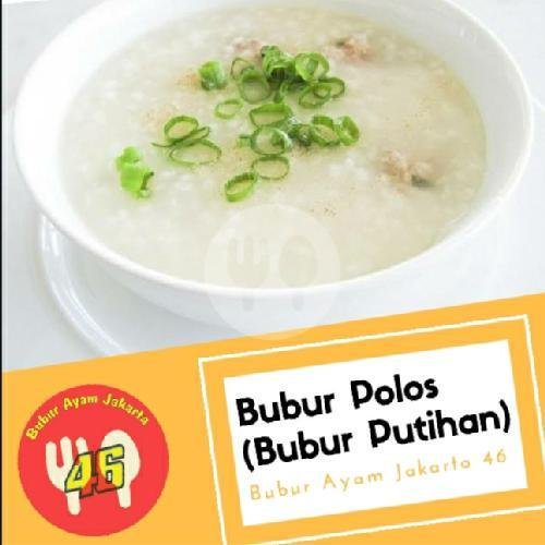 Bubur Polos (Bubur Putihan) menu Bubur Ayam Jakarta 46, Sambikerep