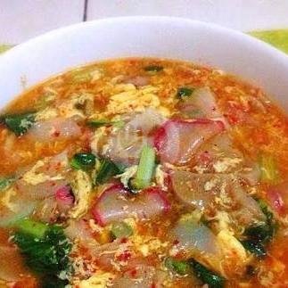 Seblak Baso menu Bubur Ayam Mangkok Merah, Tawangmangu