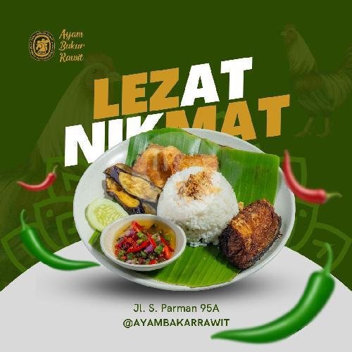 Nasi Ikan Lado Merah menu Ayam Bakar Rawit, Lolong