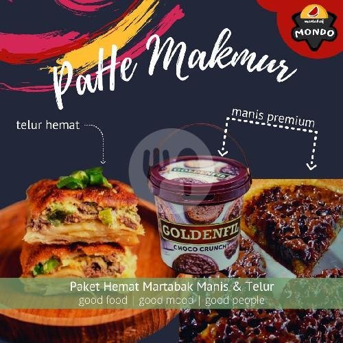PaHe Combo, Black Forest Coklat-Oreo (Besar) + Ekonomis (2 Telur Ayam) menu Martabak Mondo, Tamantirto