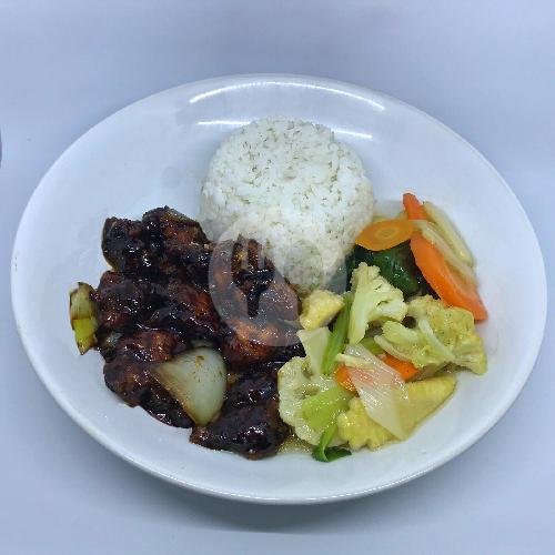 Nasi Putih + Ayam + Sayur menu Kantin Mira, Tomang