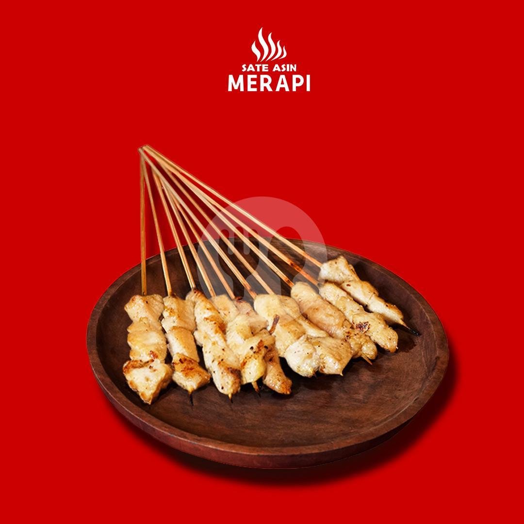 Sate Asin Pedas (10 Tusuk) menu Sate Asin Merapi Wiyung, Jl. Raya Lidah Wetan 39