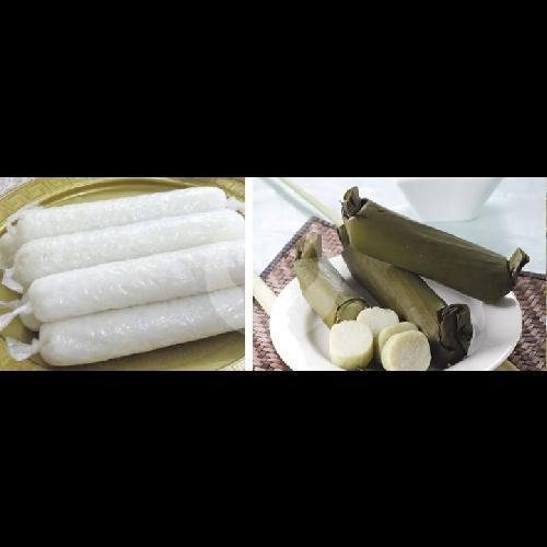 Lontong Bumbu Kacang menu Sate Ayam Madura Cak Romli, Minggir