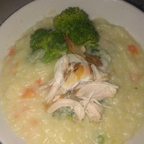 Bubur Ayam + Sayur ( Kemasan Stropoom ) menu Bubur Ayam Paniis, Bangka
