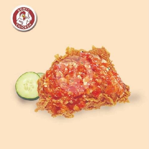 Geprek paha atas menu Sonic Chicken, Jrebengkembang